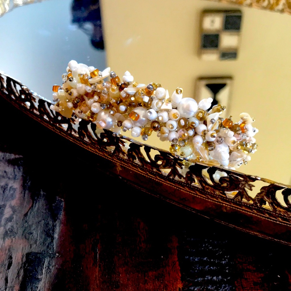 Beachy Boho Beaded Shell Bracelet